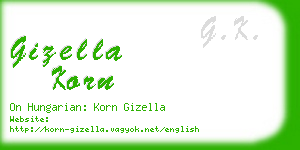 gizella korn business card